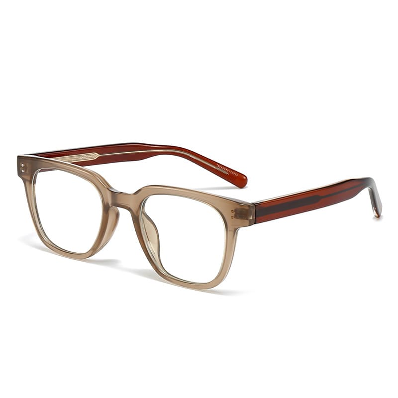 2025 Square Brown Reading Glasses Frame