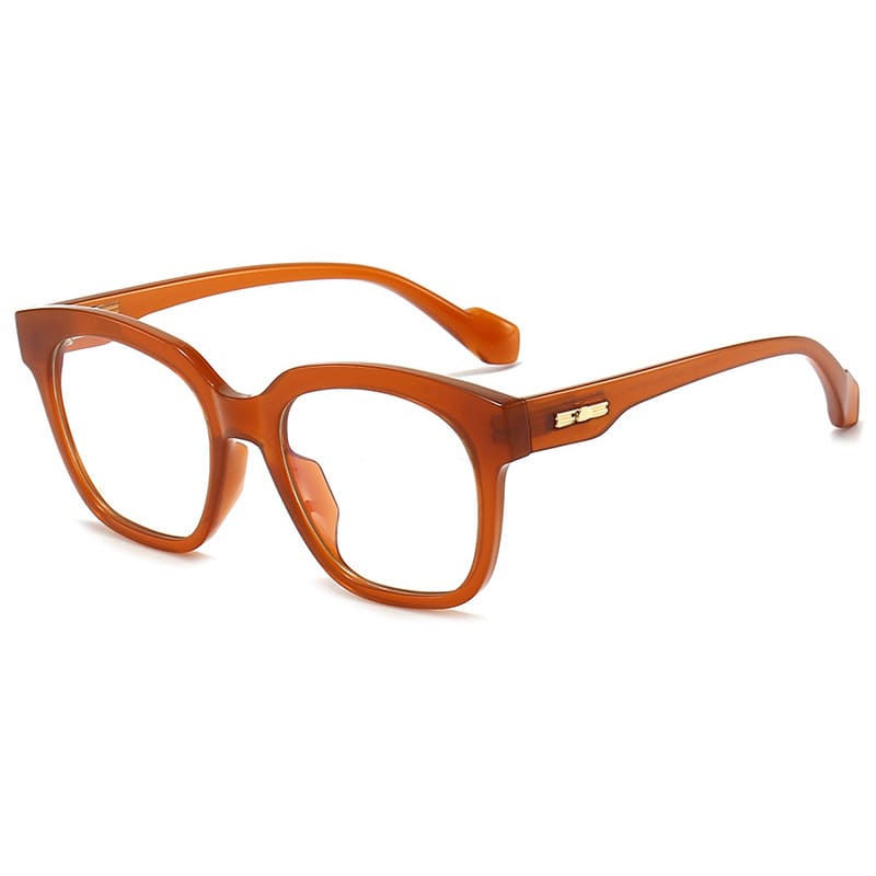 2025 Square Brown Fashion Reading Glasses Frame