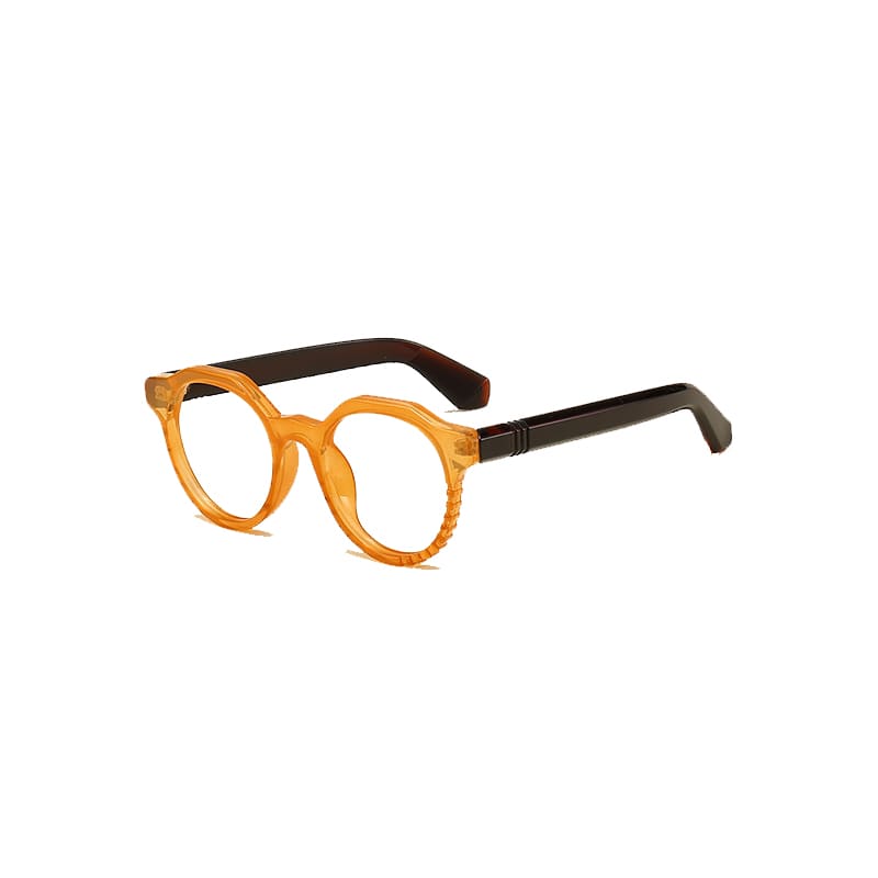 2025 round black wax yellow fashion reading glasses frame
