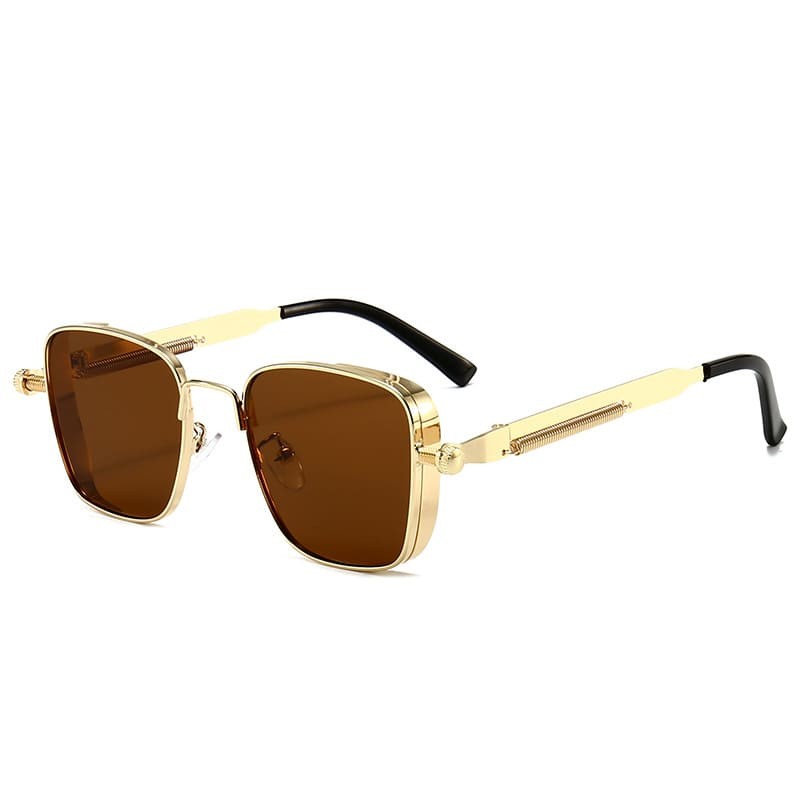Wholesale Rectangle Vintage Polarized Mens Metal Sunglasses